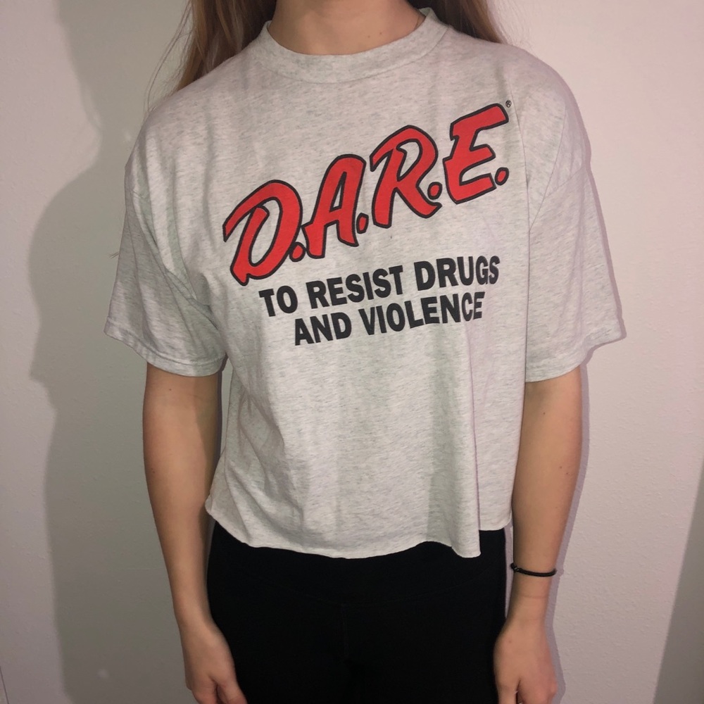 Vintage D.A.R.E cropped tee